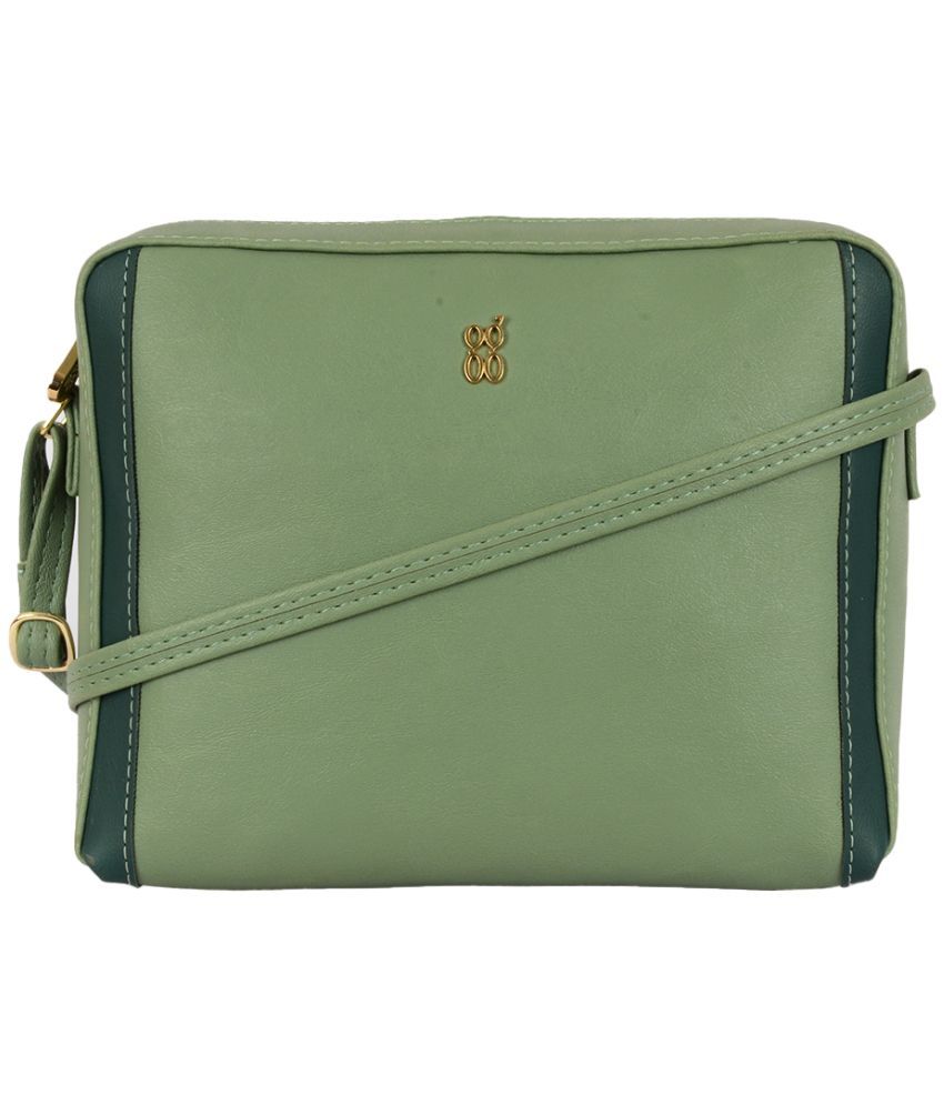     			Baggit Sling Bag Faux Leather Set of 1 ( Green )