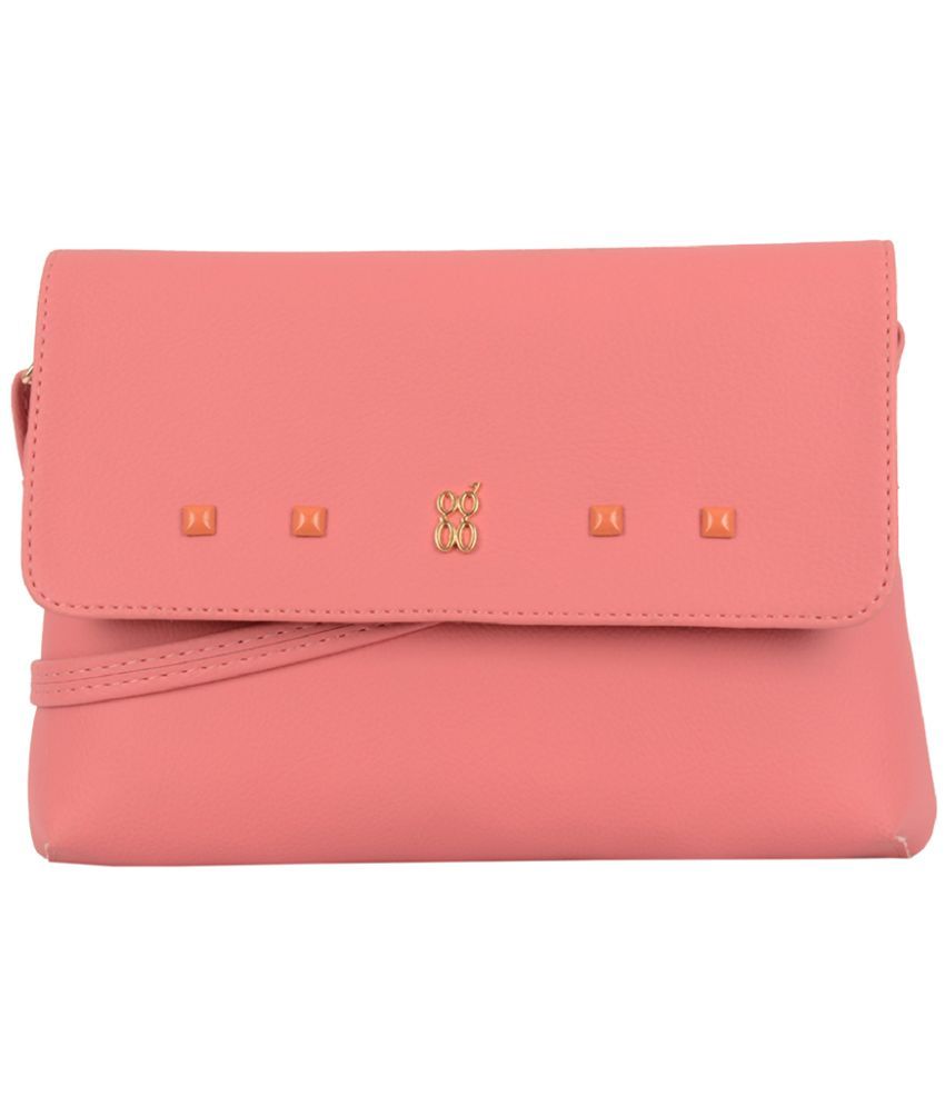     			Baggit Pink Faux Leather Sling Bag