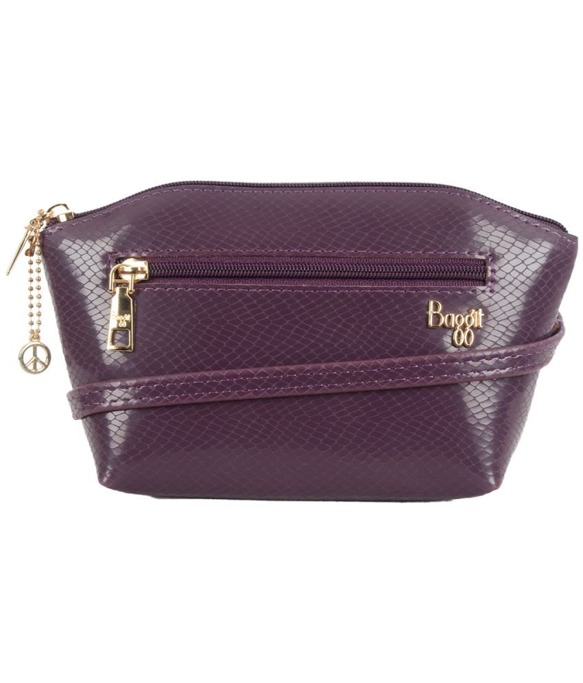     			Baggit Purple Faux Leather Sling Bag