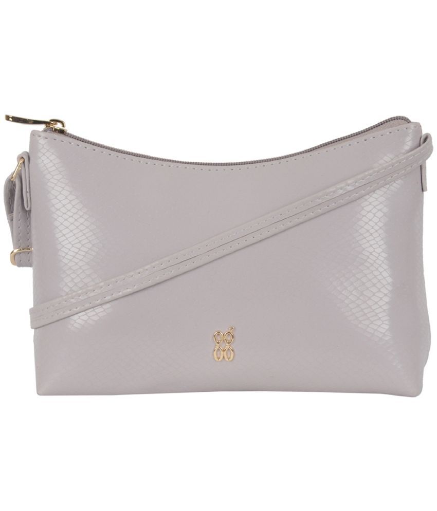     			Baggit Purple Faux Leather Sling Bag