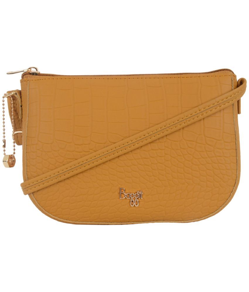     			Baggit Sling Bag Faux Leather Set of 1 ( Yellow )