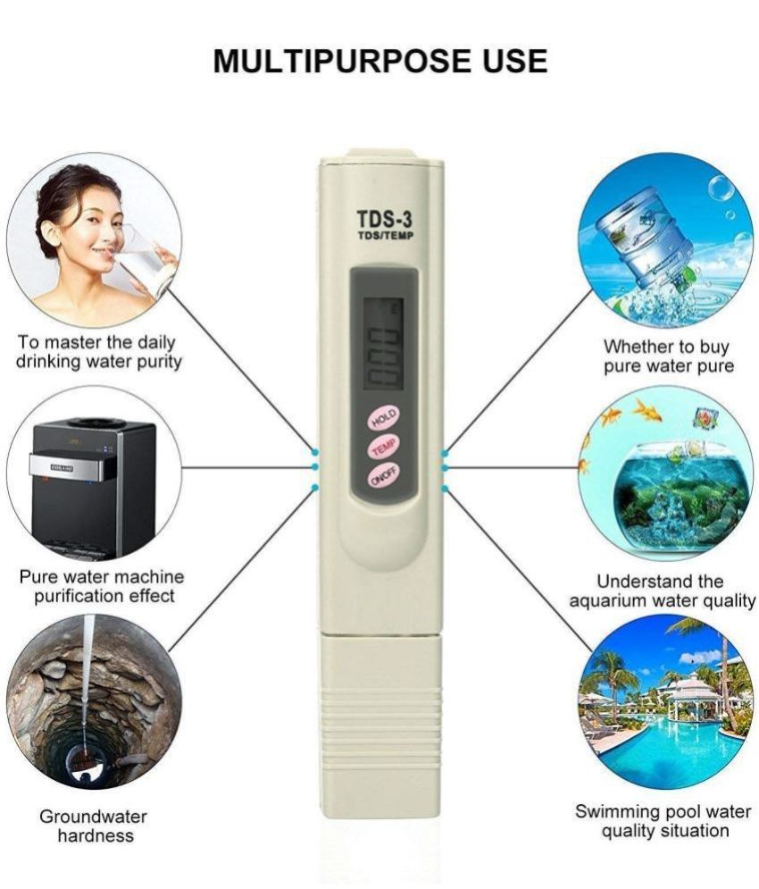     			Gatih Digital TDS Meter TestingMeter Wood Polish Stick Pocket TDS Meter Water Quality Tester For All 1 no.s
