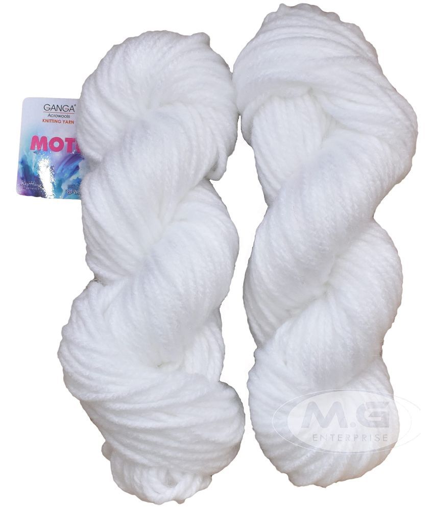     			HR ENTERPRISE Knitting Yarn Thick Chunky Wool, Big Boom White 500 gm. Best Used with Knitting Needles, Crochet Needles Wool Yarn for Knitting. by HR ENTERPRISE