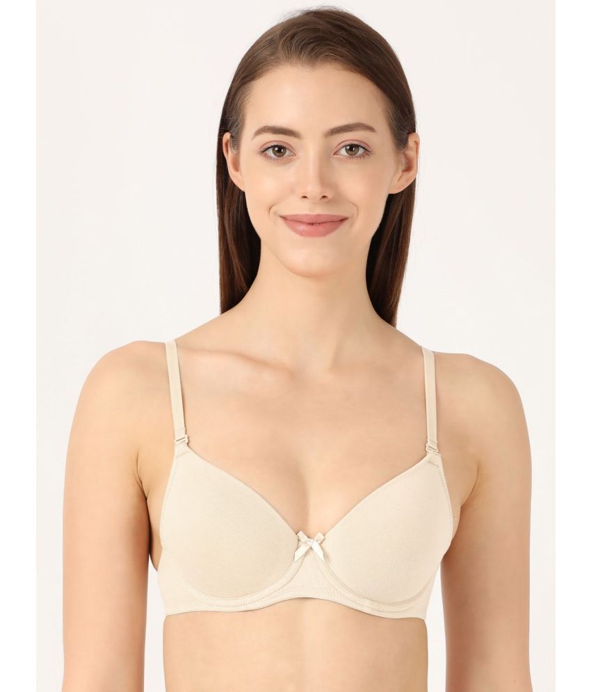     			Jockey 1245 Under-Wired Padded Super Combed Cotton Elastane Multiway T-Shirt Bra - Birch