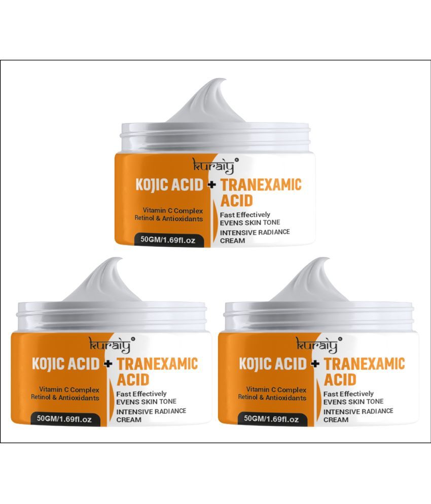     			KURAIY 50g Kojic Acid Face Cream Deep Nourishment Whiten Cream Anti-Acne cream Pack Of 3