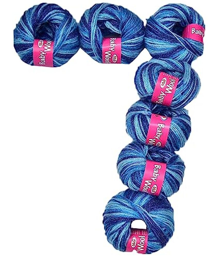     			M.G ENTERPRISE 100% Acrylic Wool Multi Royal 7 GMS Baby Wool 4 ply Wool Ball Hand Knitting Wool/Art Craft Soft Fingering Crochet Hook Yarn- Art-DGJ