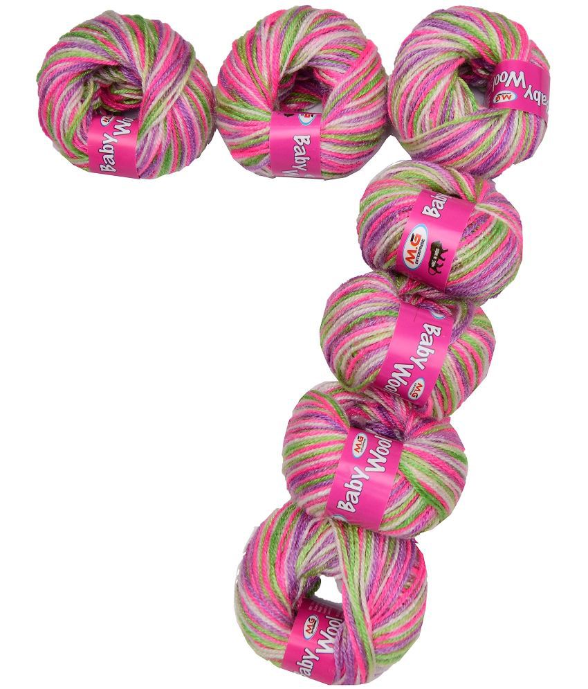    			M.G ENTERPRISE 100% Acrylic Wool Chritmas 7 GMS Baby Wool 4 ply Wool Ball Hand Knitting Wool/Art Craft Soft Fingering Crochet Hook Yarn- Art-DHH