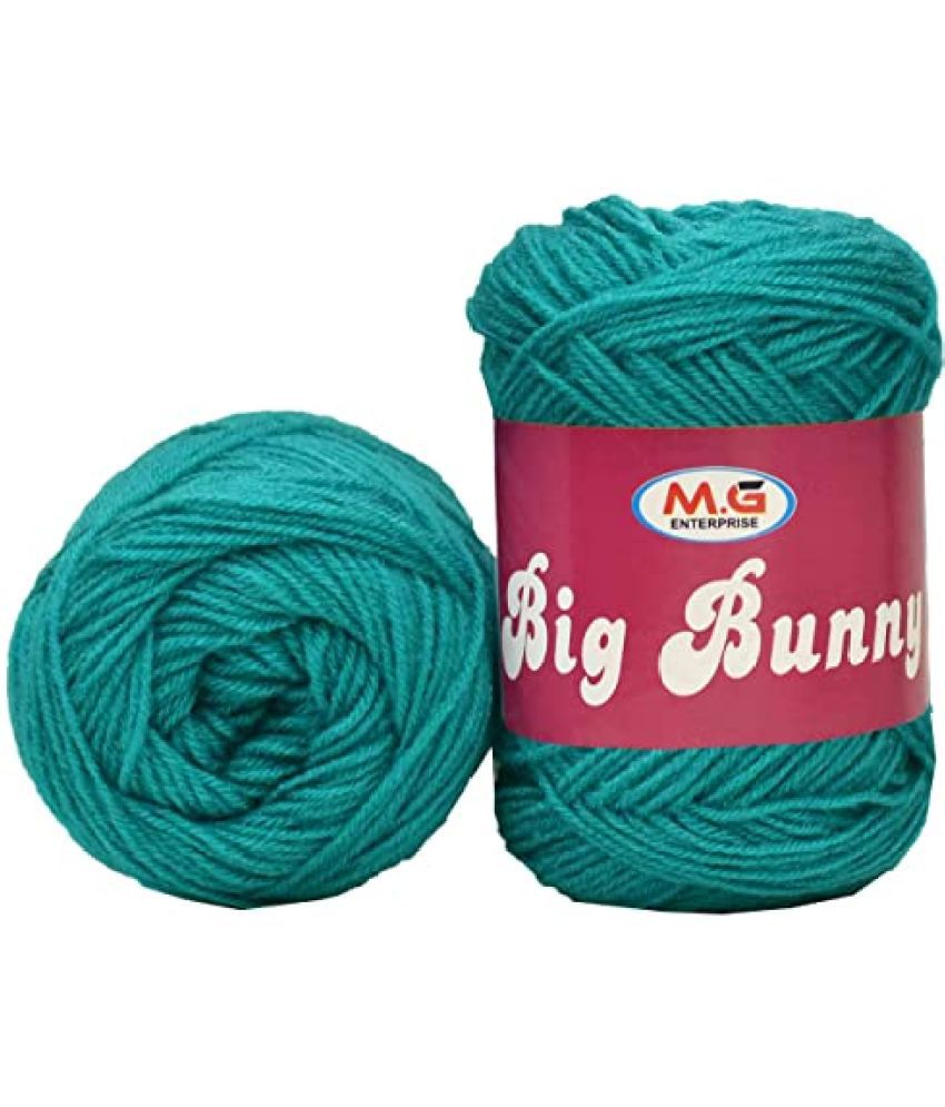     			M.G ENTERPRISE 100% Acrylic Wool Teal Blue 100 GMS Wool Ball Hand Knitting Wool/Art Craft Soft Fingering Crochet Hook Yarn, Needle Knitting Yarn Thread Dyed-FA Art-AIF