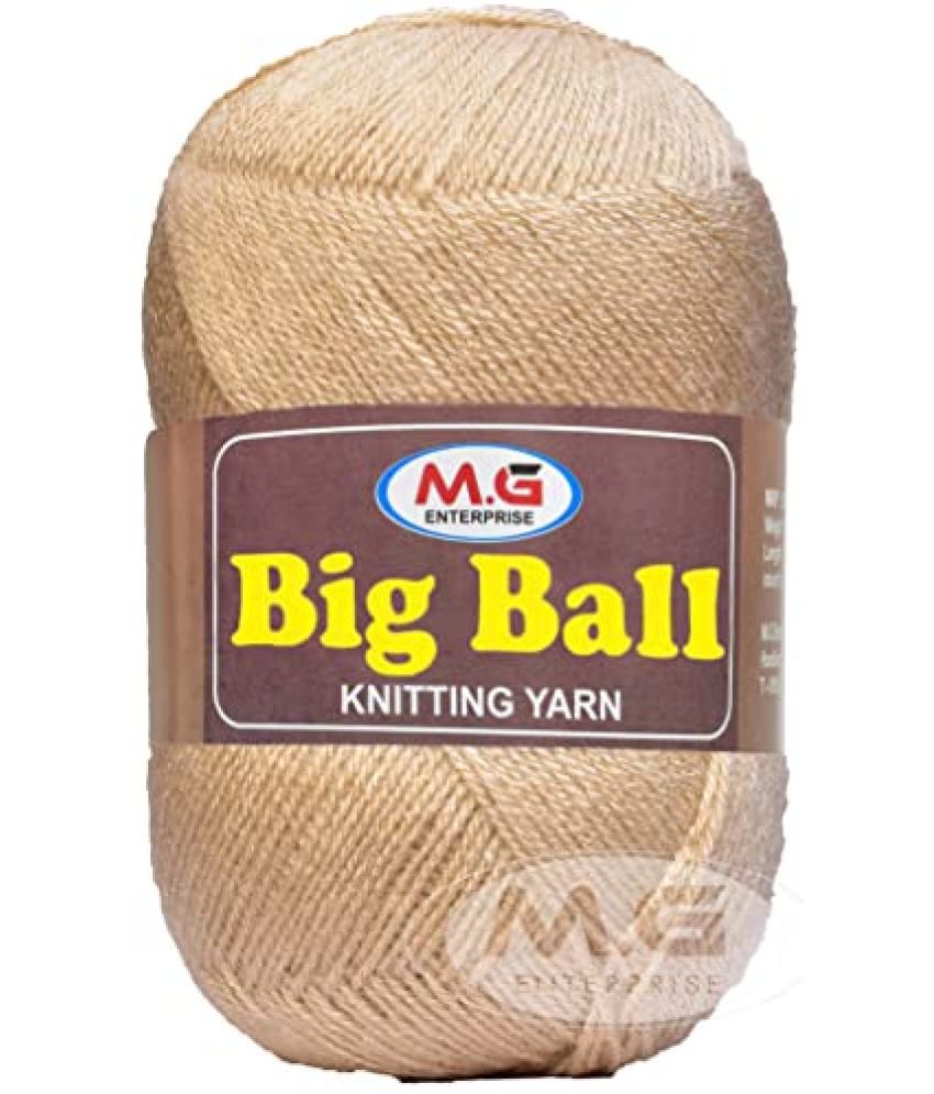     			M.G ENTERPRISE Big Ball Deep Mustrad (400 gm) Wool Ball Hand Knitting Wool/Art Craft Soft Fingering Crochet Hook Yarn, Needle Knitting Yarn Thread dye K L MM