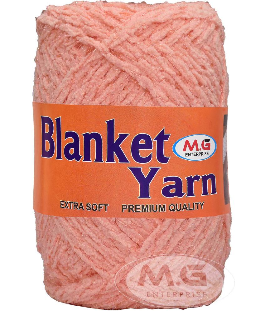     			M.G ENTERPRISE Blanket Yarn Peach WL 600 gm Thick Chunky Knitting Wool Yarn