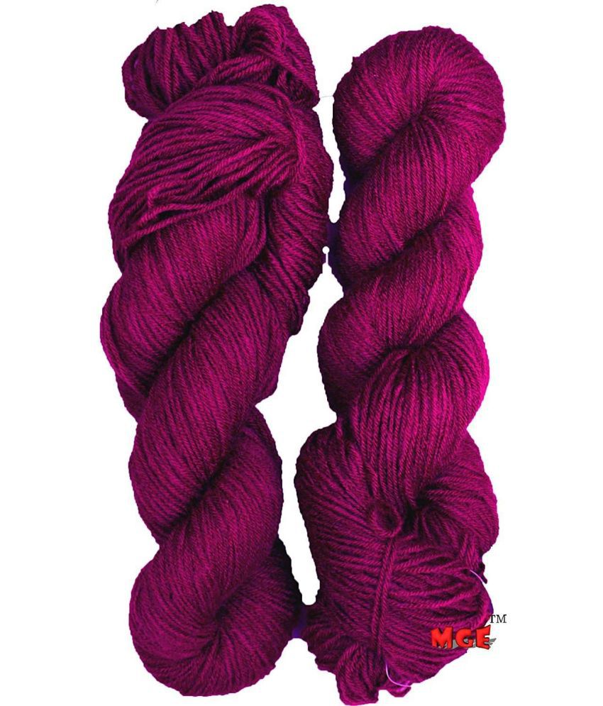     			M.G ENTERPRISE Brilon Dark Magenta (500 gm) Wool Hank Hand Knitting Wool/Art Craft Soft Fingering Crochet Hook Yarn, Needle Knitting Yarn Thread dye HA