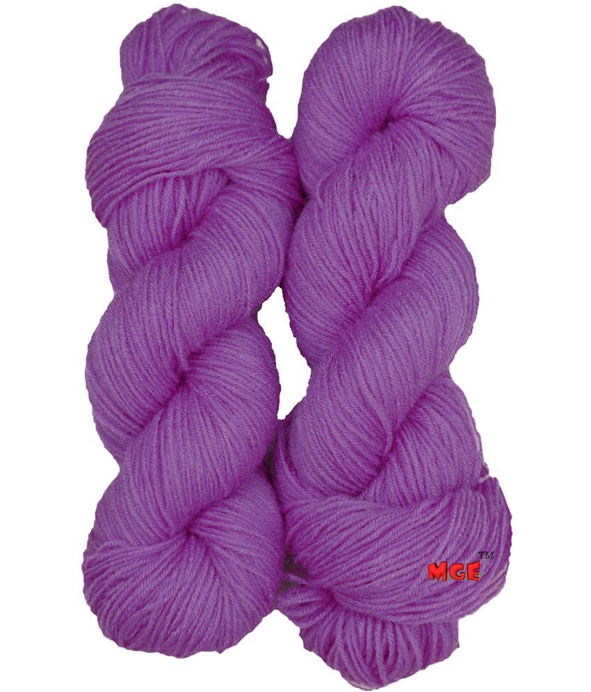     			M.G ENTERPRISE Brilon Purple (500 gm) Wool Hank Hand Knitting Wool/Art Craft Soft Fingering Crochet Hook Yarn, Needle Knitting Yarn Thread dye DC