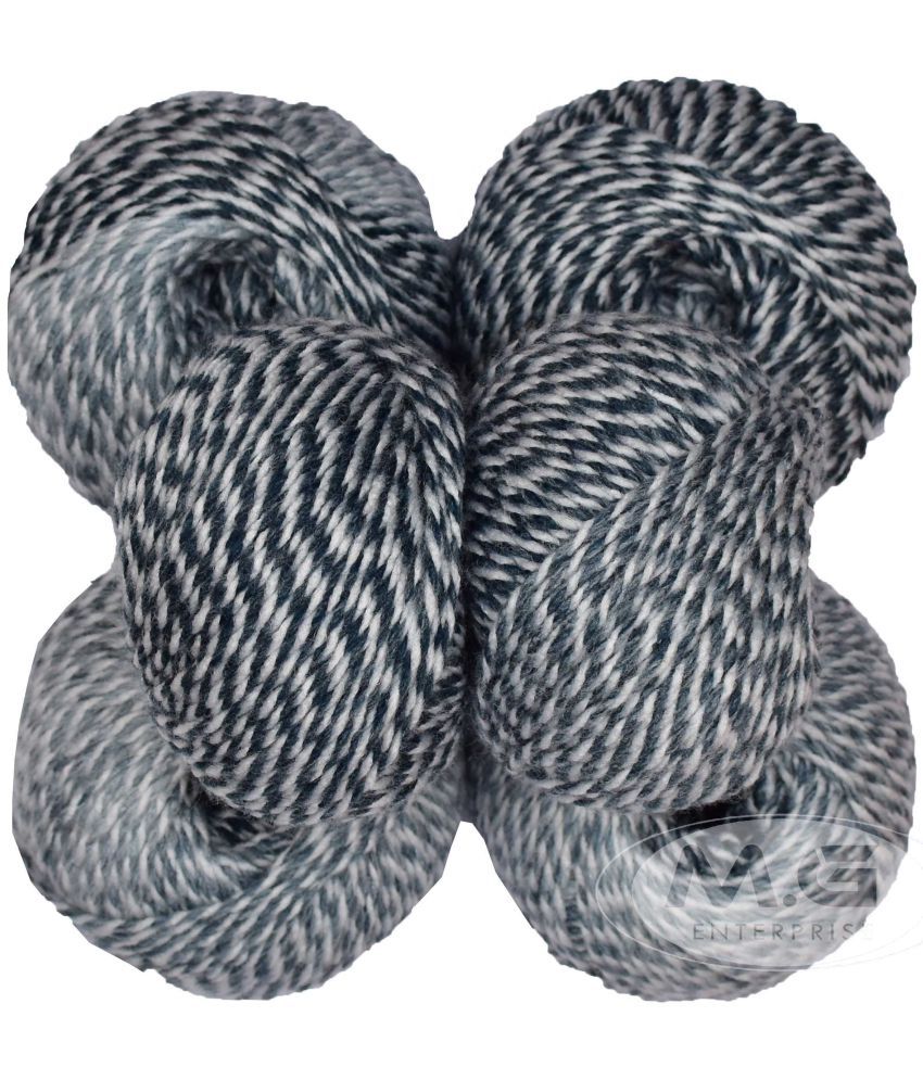     			M.G ENTERPRISE Cotton Yarn Grey Mix Mix(6 pc) Cotton Yarn 4 ply Wool Ball Hand Knitting Wool/Art Craft Soft Fingering Crochet Hook Yarn, Needle Knitting Yarn Thread Dyed
