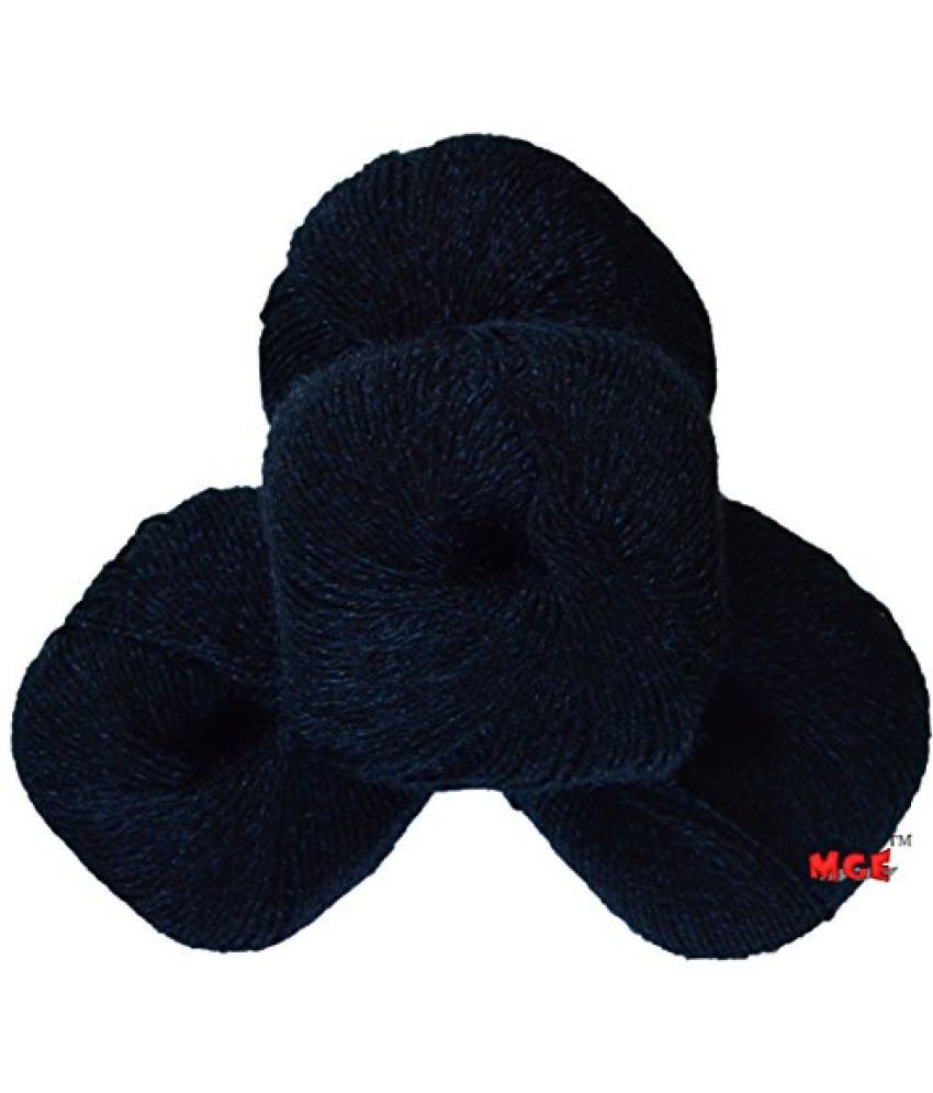     			M.G ENTERPRISE Enterprise Senorita Black (200 gm) Wool Hank Hand Knitting Wool/Art Craft Soft Fingering Crochet Hook Yarn, Needle Knitting Yarn Thread Dyed