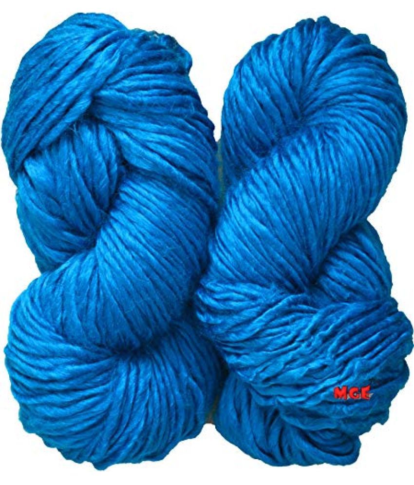     			M.G ENTERPRISE Knitting Roving Yarn Medium Thick Wool, Dark Blue 200 gm Best Used with Knitting Needles, Crochet Needles Wool Roving Yarn for Knitting