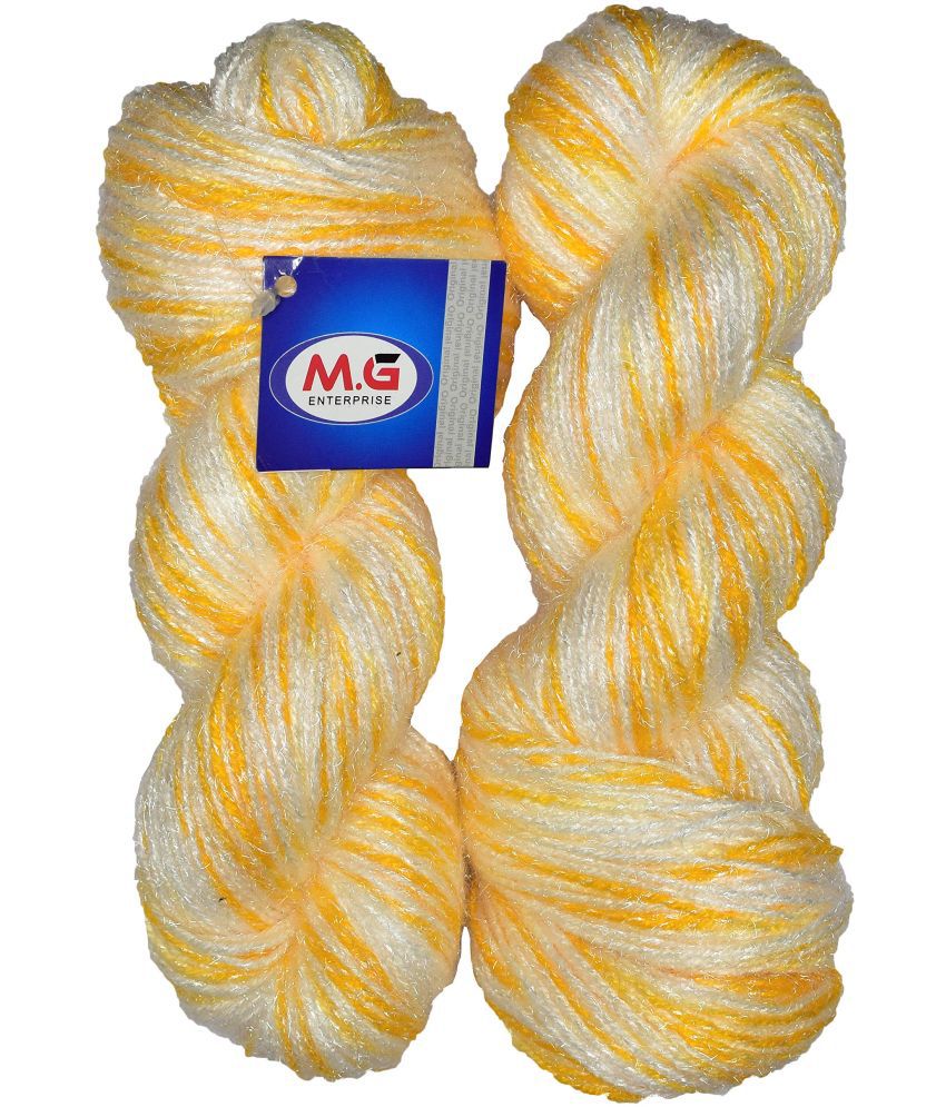     			M.G ENTERPRISE Knitting Yarn Lora Wool, Soft Fancy Wool Yellow 200 gm Best Used with Knitting Needles, Soft Fancy Wool Crochet NeedlesWool Yarn for Knitting