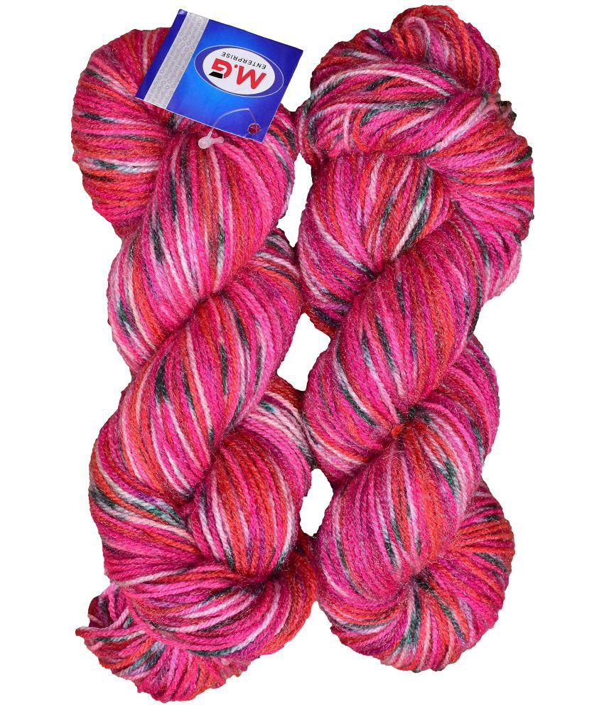    			M.G ENTERPRISE Marine Excel M.Cherry (500 gm) Wool Hank Hand Knitting Wool/Art Craft Soft Fingering Crochet Hook Yarn, Needle Knitting Yarn Thread Dyed
