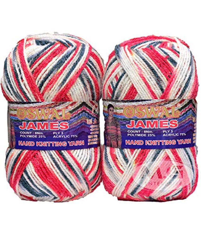     			M.G ENTERPRISE Os wal James Knitting Yarn Wool, Red Ball 200 gm Best Used with Knitting Needles, Crochet Needles Wool Yarn for Knitting Os wal