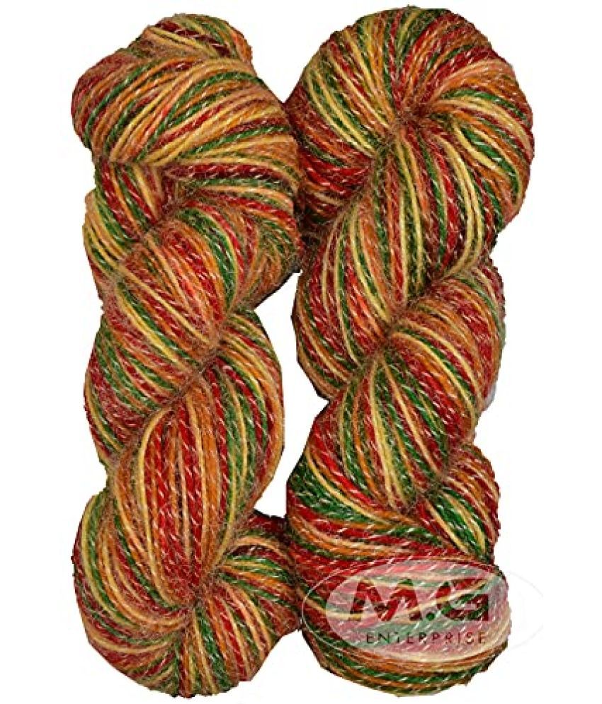     			M.G ENTERPRISE Os wal Knitting Yarn Arman Wool, Soft Fancy Wool Jai Mix 200 gm Best Used with Knitting Needles, Soft Fancy Wool Crochet NeedlesWool Yarn for Knitting Os wal E