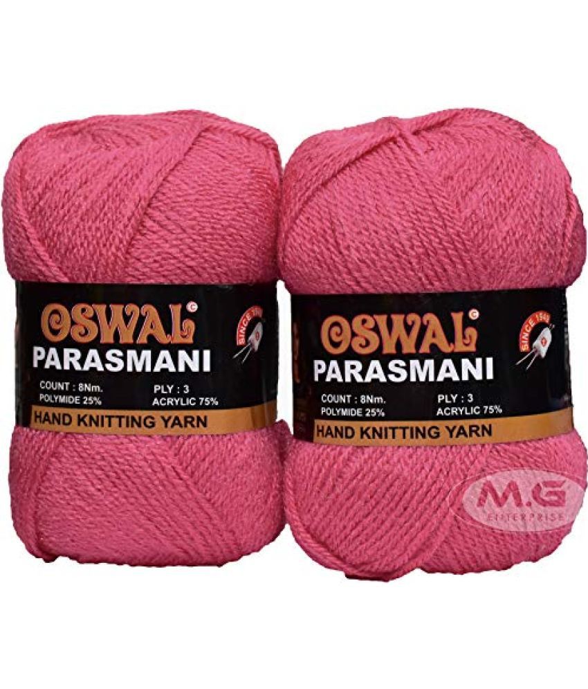     			M.G ENTERPRISE Os wale 3 Ply Knitting Yarn Wool, Gajri 600 gm Best Used with Knitting Needles, Crochet Needles Wool Yarn for Knitting Os wal A