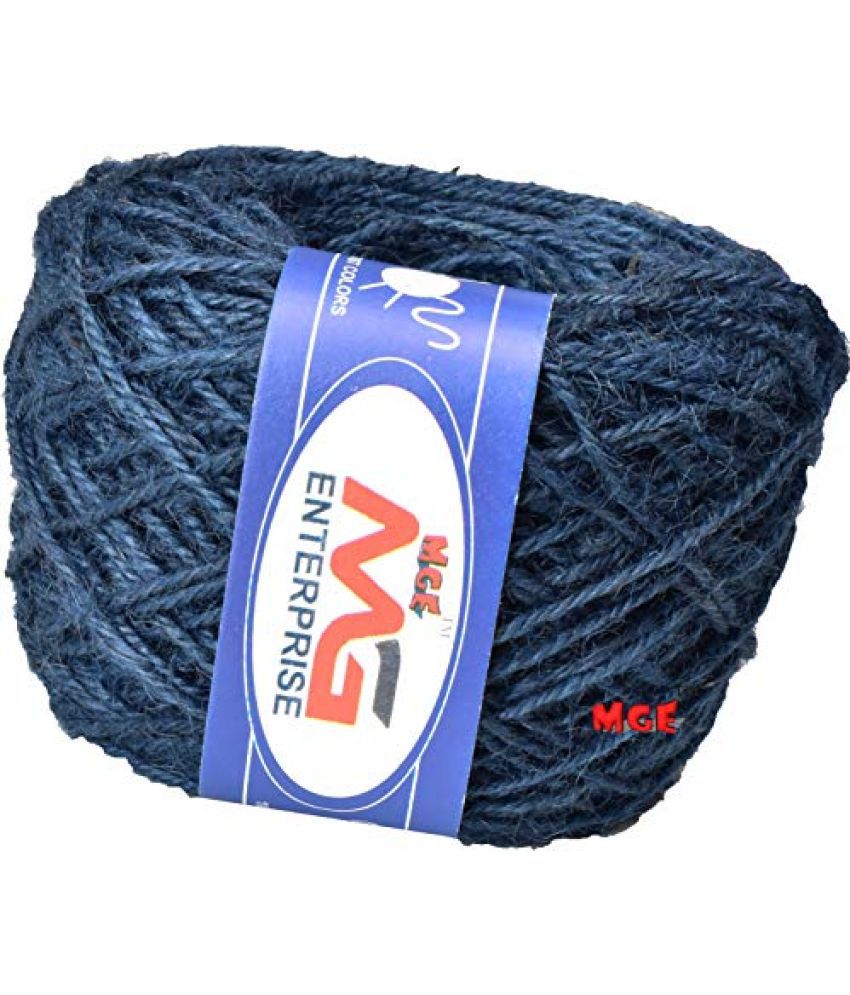     			M.G ENTERPRISE Peacock Blue Jute Twine Ball Colour Exclusive Twine Ball Threads String Rope 3 Ply 50 m for Creative Decoration