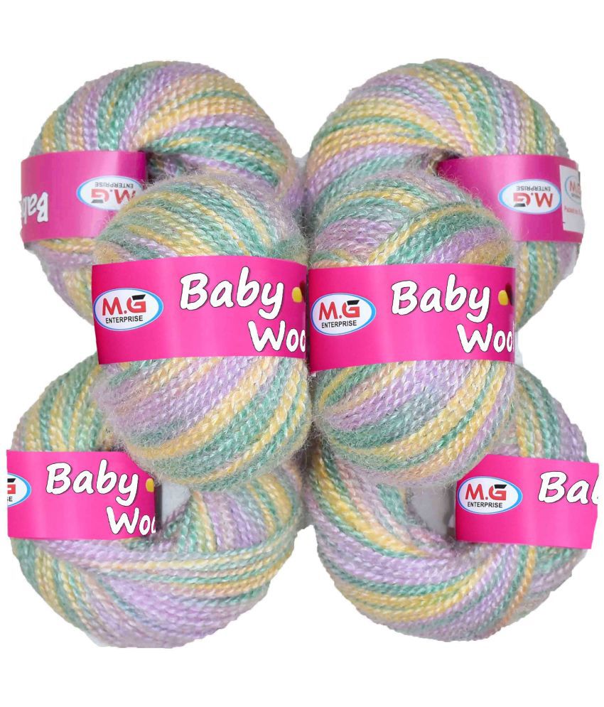     			M.G ENTERPRISE Premium Baby Acrylic Wool PB-7 (350 gm) Baby Wool 4 ply Wool Ball Hand Knitting Wool/Art Craft Soft Fingering Crochet Hook Yarn, Needle Knitting Yarn Thread Dye QQ