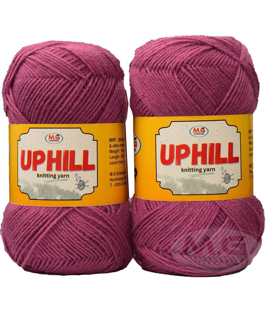     			M.G ENTERPRISE Uphill Rosewood 200 GMS Wool Hank Hand Knitting Wool/Art Craft Soft Fingering Crochet Hook Yarn, Needle Knitting Yarn Thread Dyed- Art-AFAJ
