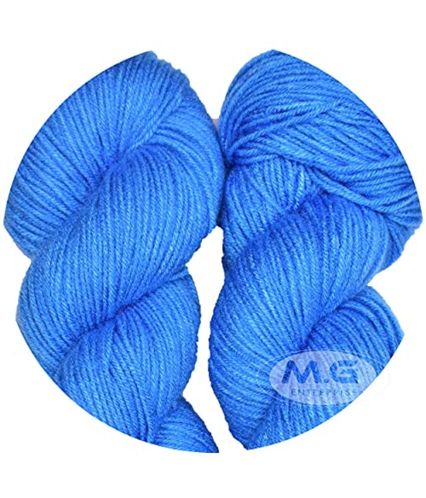     			M.G ENTERRPISE Brilon Airforce Blue (200 gm) Wool Hank Hand Knitting Wool/Art Craft Soft Fingering Crochet Hook Yarn, Needle Knitting Yarn Thread Dyed AF