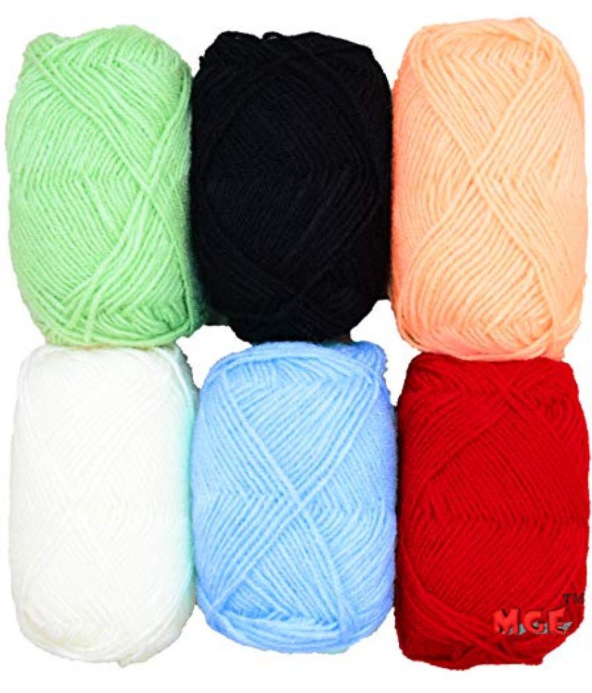     			M.G Enterprise 4 Ply Knitting Yarn Combo Wool, Bunny 2 Mix 150 gm Best Used with Knitting Needles, Crochet Needles Wool Yarn for Knitting