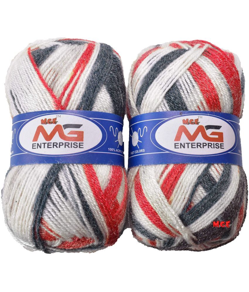     			M.G Enterprise Knitting Yarn Multi Wool, Multi Red 400 gm Best Used with Knitting Needles, Crochet Needles Wool Yarn for Knitting