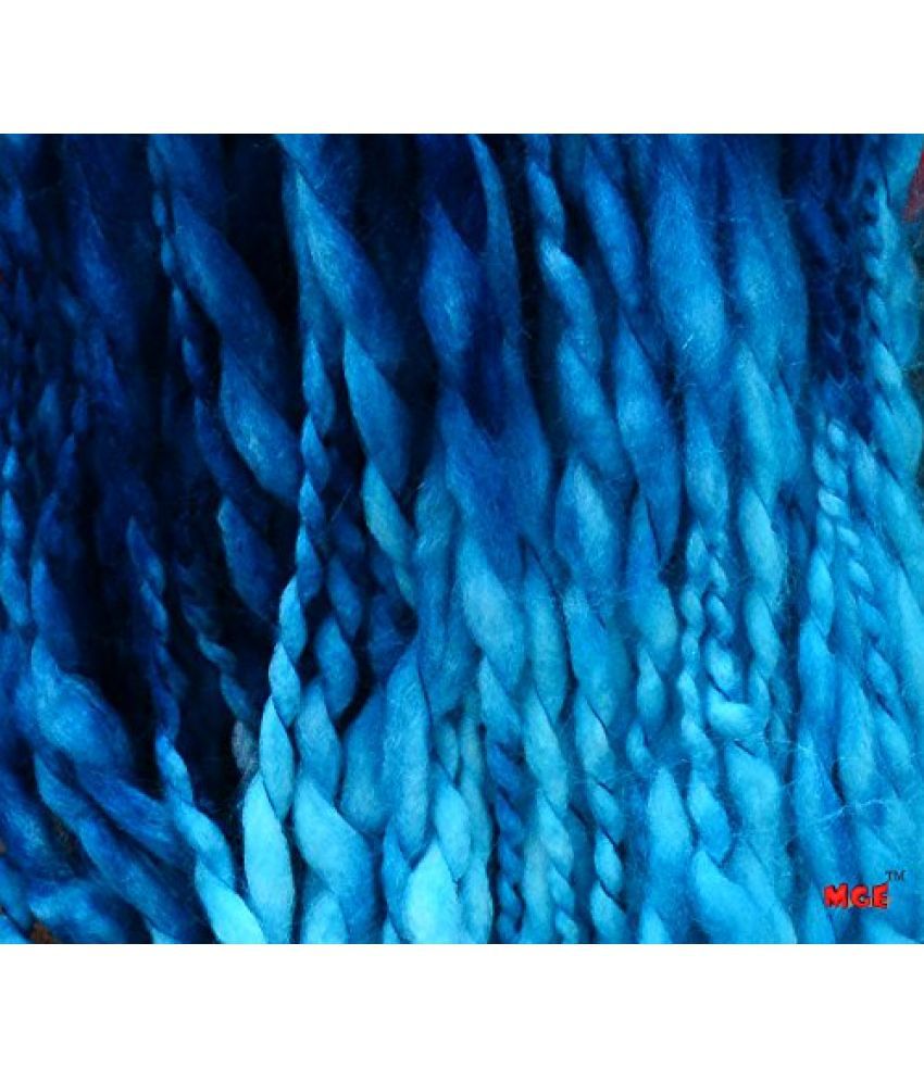     			M.G New Sumo Blue Wool Hand Knitting/Art Craft Soft Fingering Crochet Hook Yarn, Needle Knitting Thread Dyed, Thick Chunky 400 gm…