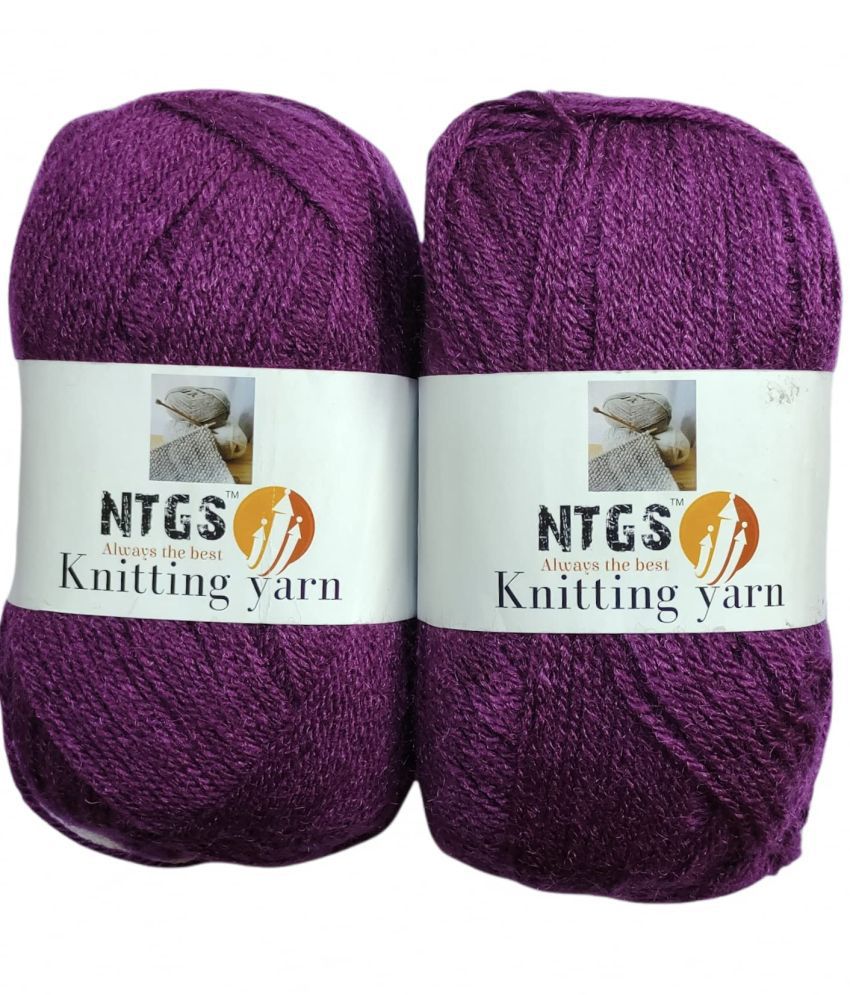     			NTGS Bluebell Wool Ball Hand Knitting Wool & Art Craft Soft Fingering Crochet Hook Needles Thread Dyed Acrylic Knitting Yarn (100gm Each, 300 gm)