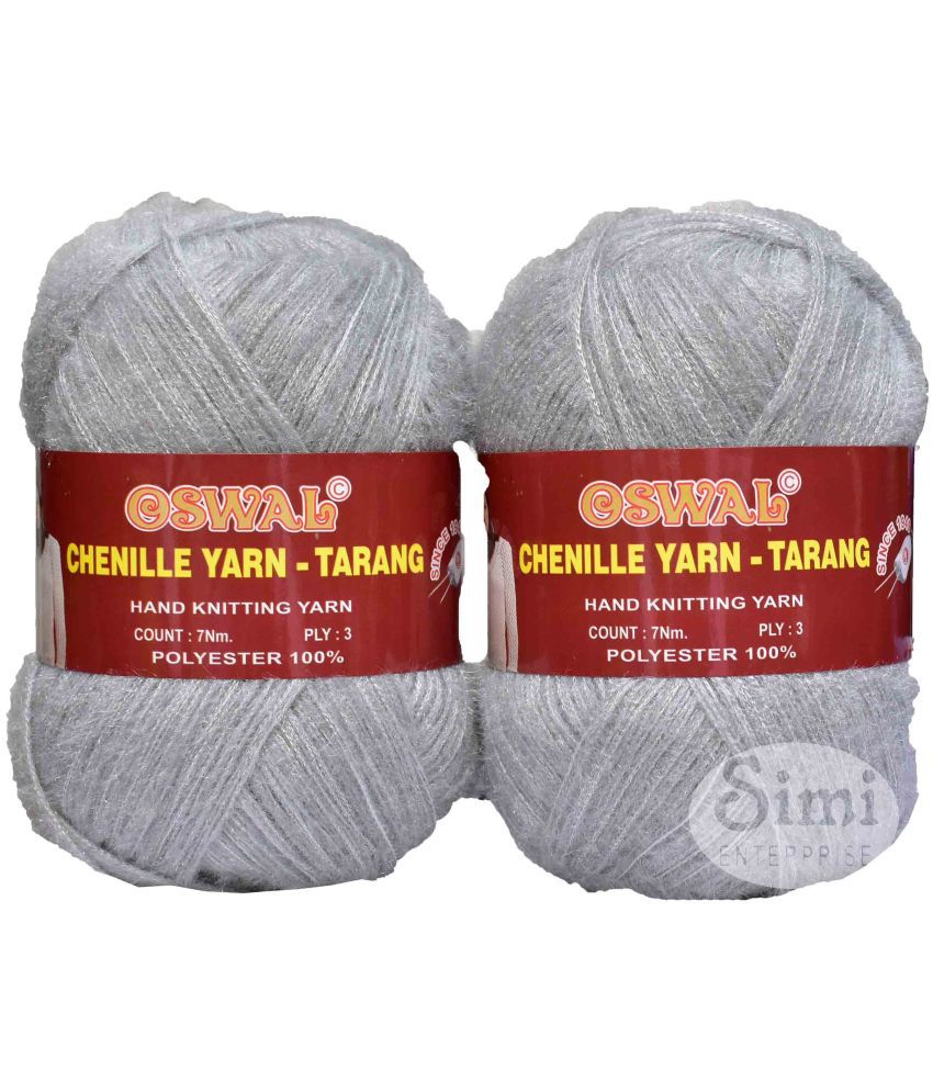     			Oswal 3 Ply Knitting Yarn Wool, Steel Grey 600 gm Best Used with Knitting Needles, Crochet Needles Wool Yarn for Knitting. by Oswal