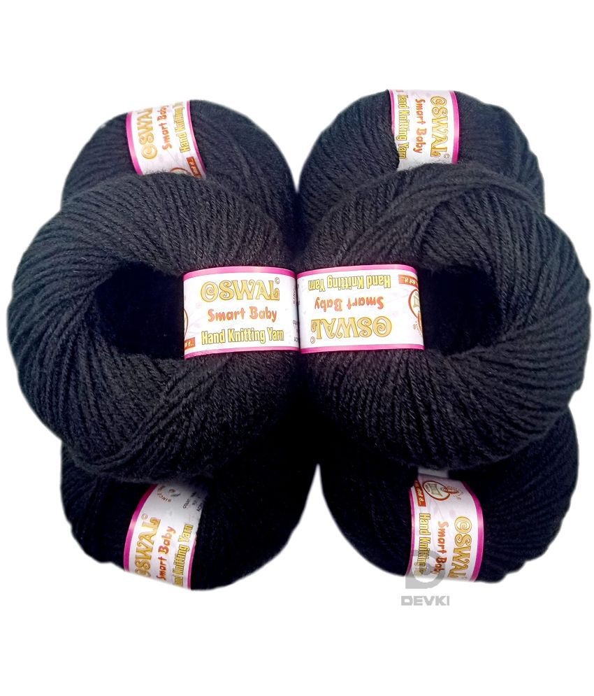    			Oswal Smart Baby Soft 100% Acrylic Wool (Pack of 12 Balls)4 ply Wool Ball Hand Knitting Wool/Art Craft Soft Fingering Crochet Hook Yarn, Needle Knitting Yarn Thread Dyed SB23.300. Each Ball- 25gm.