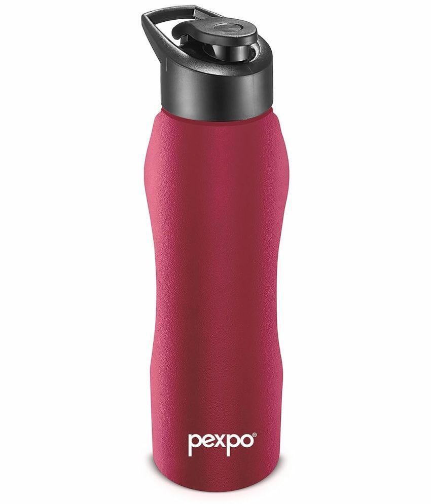     			Pexpo Sports and Hiking Stainless Steel Bistro Red Sipper Water Bottle 1000 ml mL ( Set of 1 )