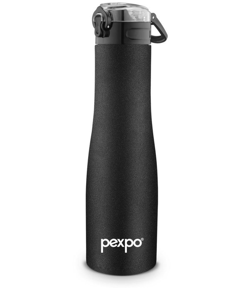     			Pexpo Sports and Hiking Stainless Steel Monaco Black Sipper Water Bottle 1000 ml mL ( Set of 1 )