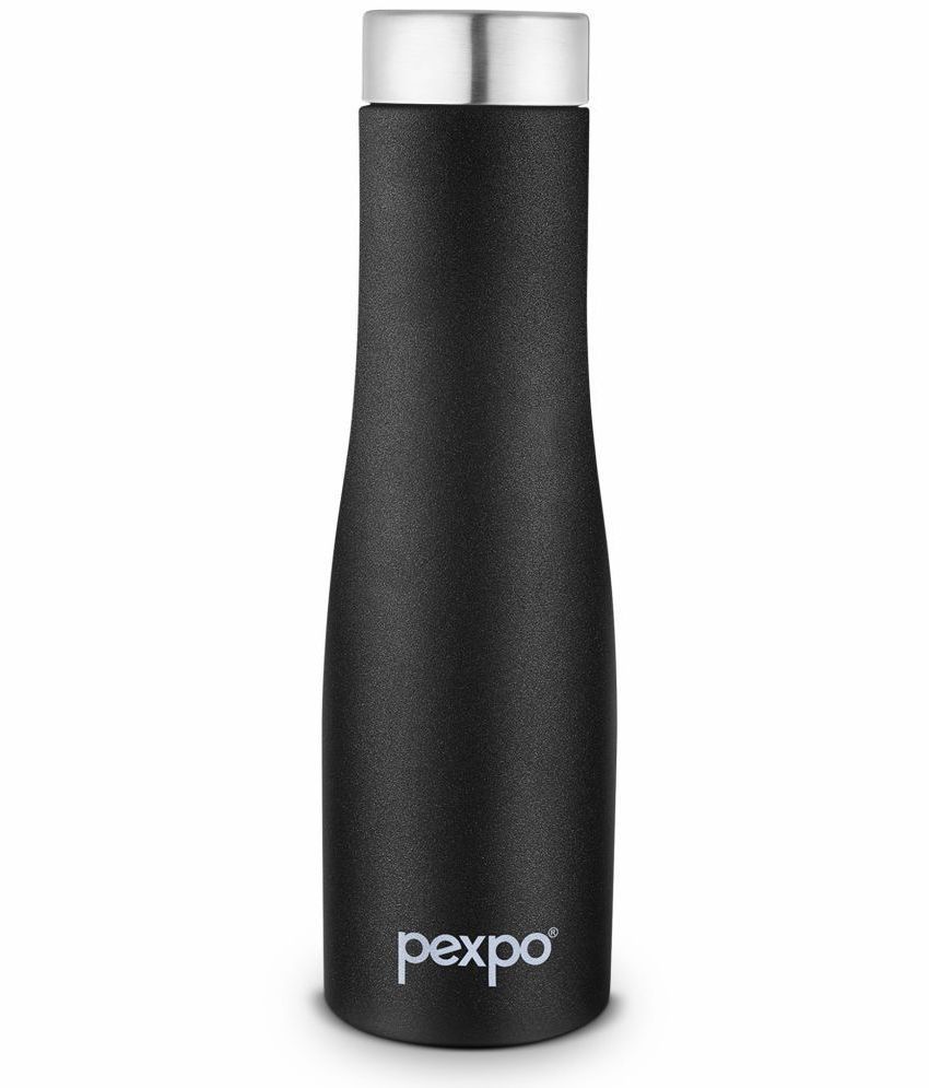     			Pexpo Stainless Steel Monaco Black Fridge Water Bottle 750 ml mL ( Set of 1 )