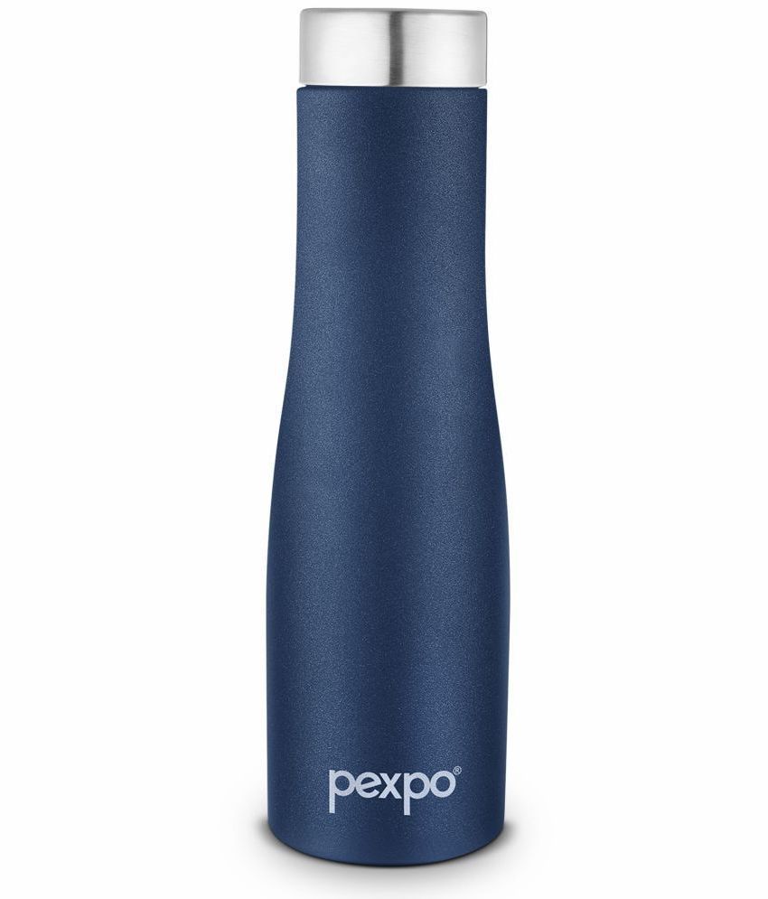     			Pexpo Stainless Steel Monaco Blue Fridge Water Bottle 750 ml mL ( Set of 1 )