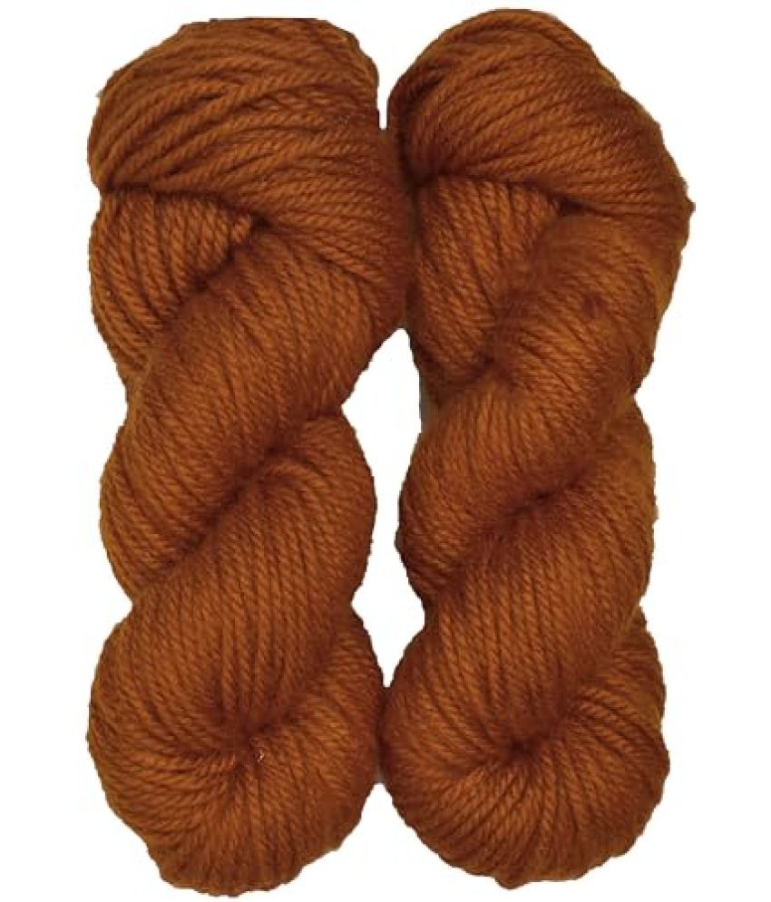     			RCB Motu Thick Chunky Wool Hand Knitting Yarn (Dark Mustard ) (Hanks-600gms) Shade No-14