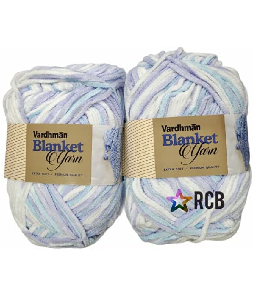     			RCB Vardhman Blanket Thick Yarn Knitting Fingering Crochet Hook -Pack of 400 gm (One Ball 200gm Each) Shade no.20