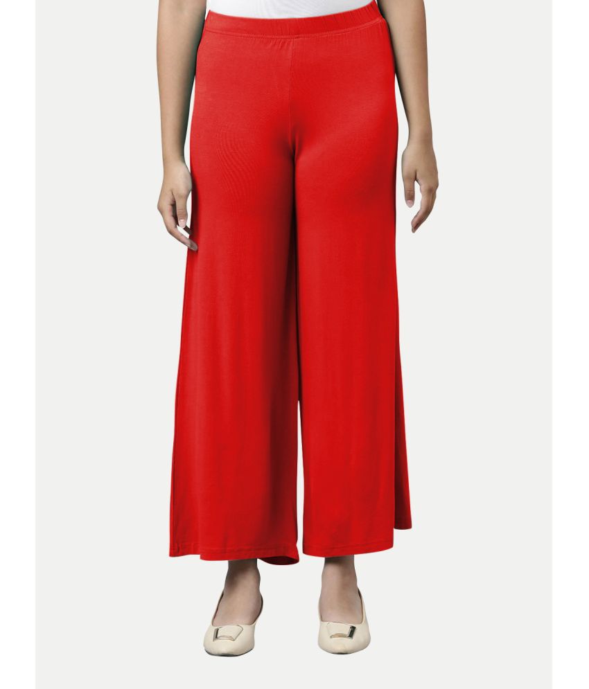     			Radprix Red Cotton Blend Regular Women's Casual Pants ( Pack of 1 )