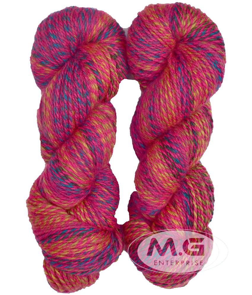     			SIMI ENTERPRISE Zinea Magenta 200 GMS Wool Thick Hank Hand Knitting Wool/Art Craft Soft Fingering Crochet Hook Yarn, Needle Knitting Yarn Thread Dyed-PI Art-AJHJ