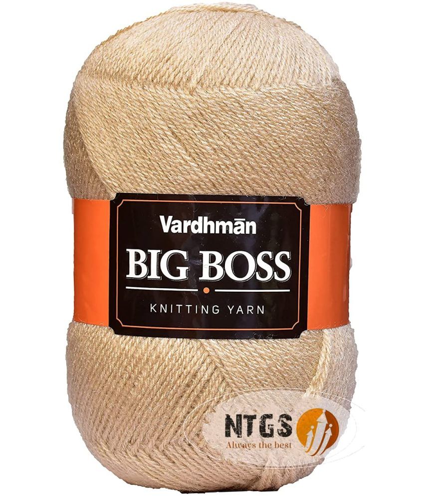     			Vardhman BigBoss Wool Soft Fingering Hand Knitting Dyed Dark Skin Wool Crochet Hook Yarn 200 grms Shade no.44