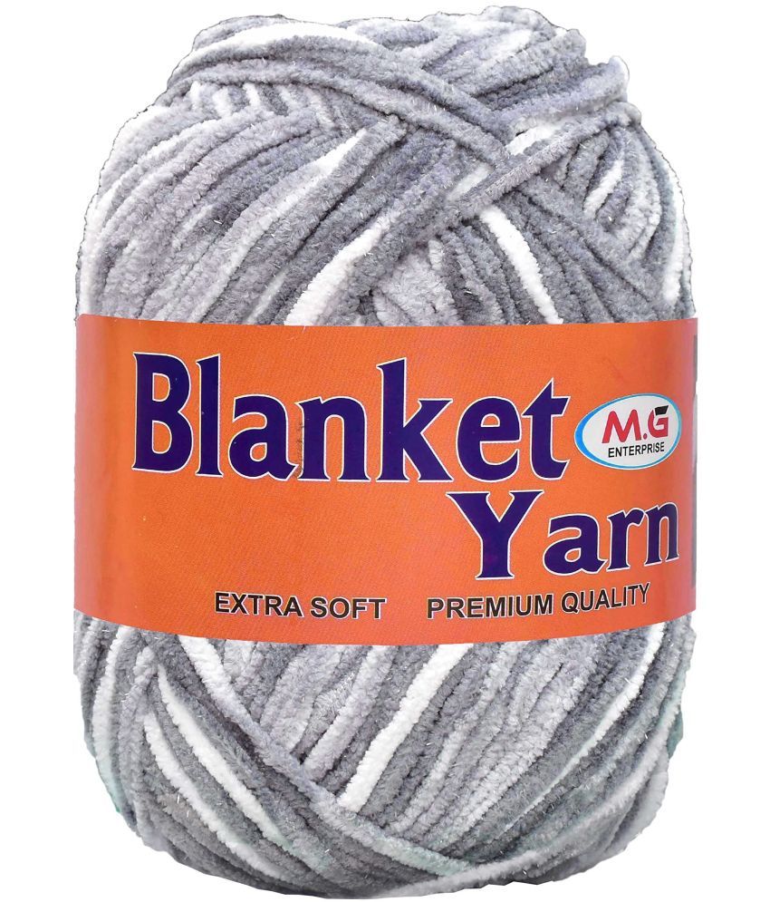     			Vardhman Blanket Yarn Multi Grey WL 600 gm Thick Chunky Knitting Wool Yarn. GA