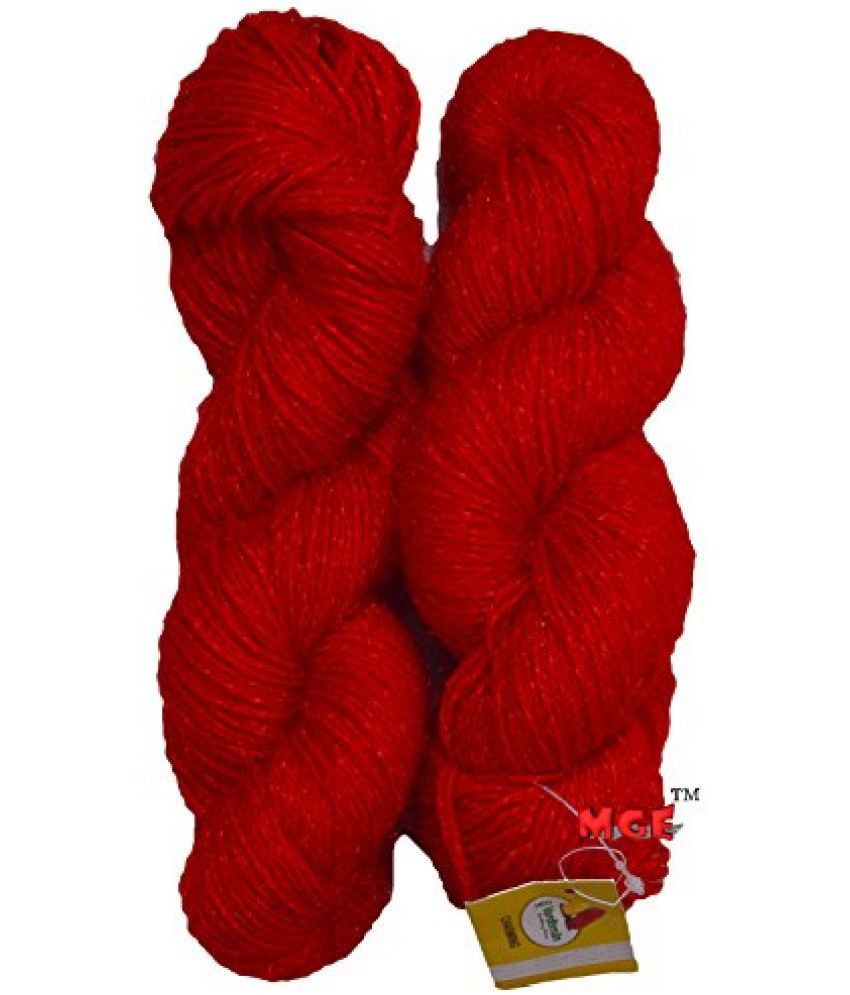     			Vardhman Charming Cherry Wool Hand Knitting Wool/Art Craft Soft Fingering Crochet Hook Yarn, Needle Acrylic Knitting Yarn Thread Dyed 400 gm