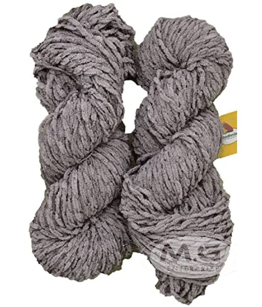     			Vardhman Knitting Yarn Puffy Thick Chunky Wool, Light Mouse Grey 400 gm Best Used with Knitting Needles, Crochet Needles Wool Yarn for Knitting. by Vardhman