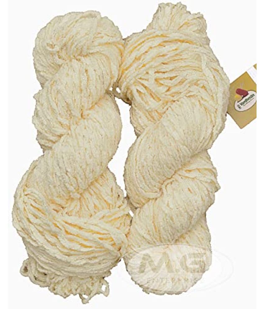     			Vardhman Knitting Yarn Puffy Thick Chunky Wool, Cream 500 gm Best Used with Knitting Needles, Crochet Needles Wool Yarn for Knitting. by Vardhman