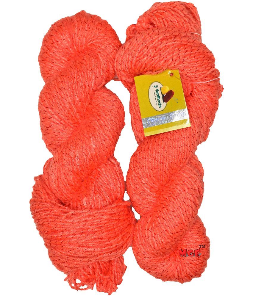     			Vardhman Knitting Yarn Wool SL Light Orange 500 gm Best Used with Knitting Needles, Crochet Needles Wool Yarn for Knitting. by Vardhman