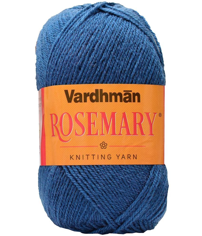     			Vardhman Rosemary Airforce 300 GMS Wool Ball Hand Knitting Wool/Art Craft Soft Fingering Crochet Hook Yarn, Needle Knitting Yarn Thread Dyed-BN Art-AFEE