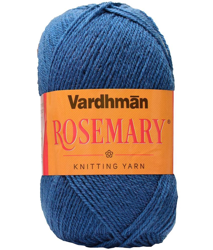     			Vardhman Rosemary Airforce 400 GMS Wool Ball Hand Knitting Wool/Art Craft Soft Fingering Crochet Hook Yarn, Needle Knitting Yarn Thread Dyed-BN Art-AFEE